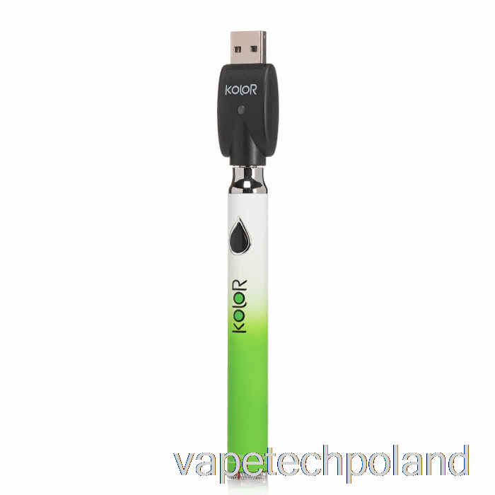 Vape Pen Leaf Buddi Kolor Twist Slim 650mah Bateria Zielony